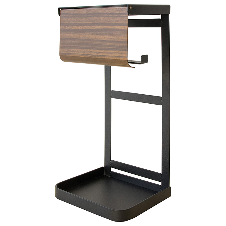 トイレットペーパーホルダー TEER（ティール） おしゃれ 棚付 シングル トイレ レストルーム ペーパーホルダー ストッカー |  | 02