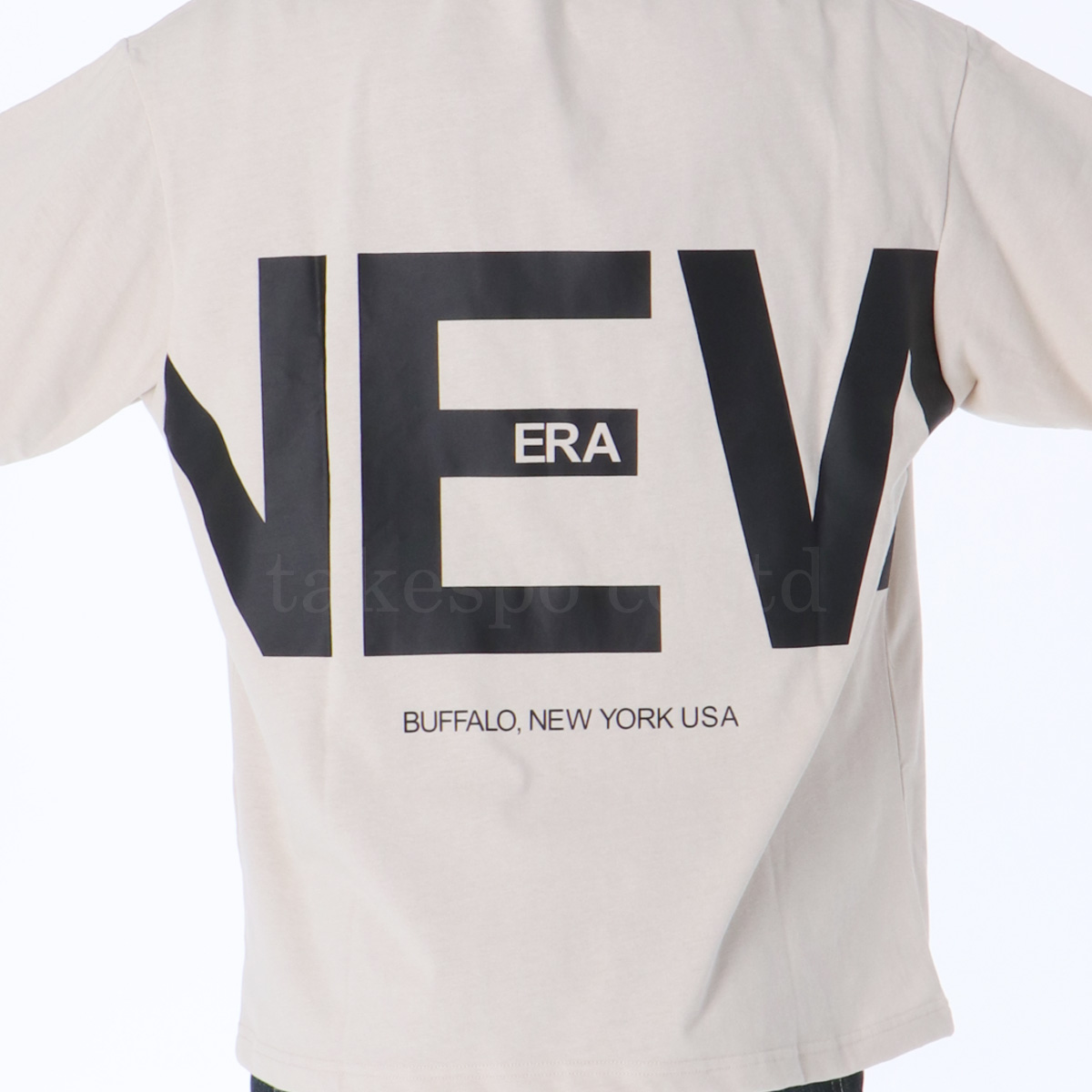 ニューエラ Tシャツ メンズ 上 NEW ERA 半袖 バックプリント付き ビッグロゴ ゆったり オーバーサイズ 14121847 BGE 送料無料｜adistyle｜06