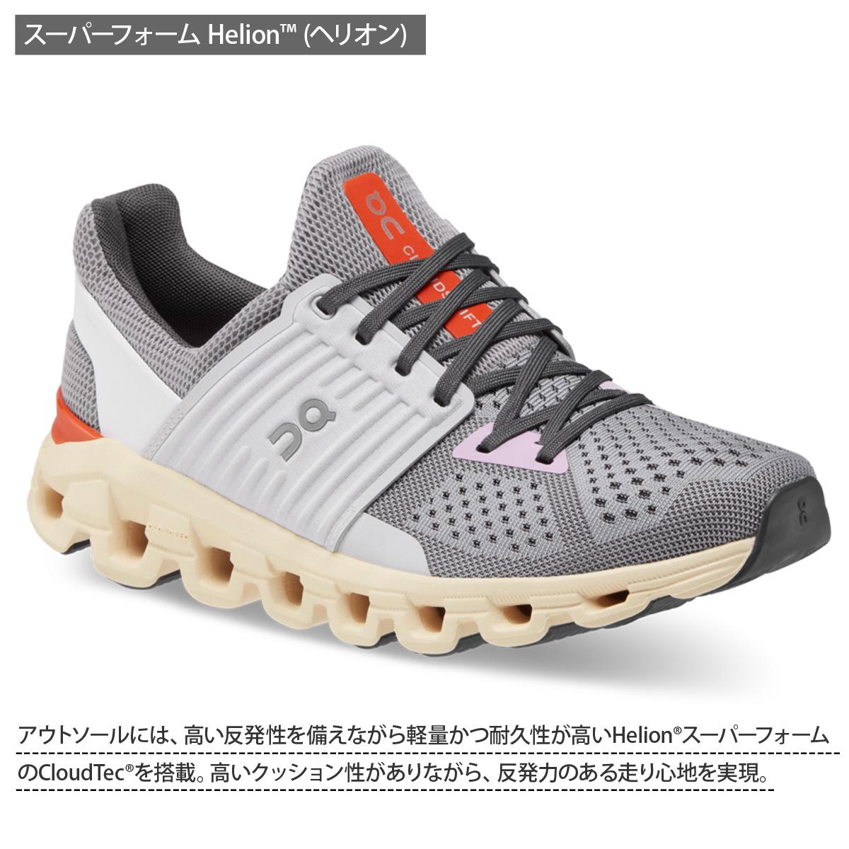 オン ランニングシューズ レディース On ランニング マラソン ランニングシューズ CLOUD SWIFT クラウドスウィフト 4198458W 送料無料 ランニングシューズ レディース ランニング 母の日 部活