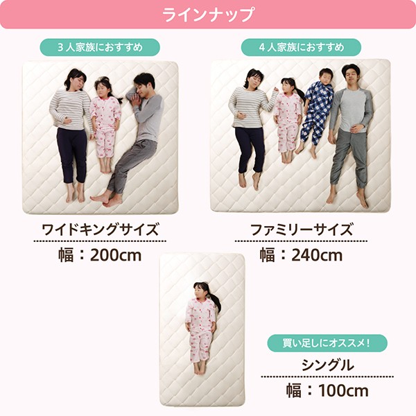 家族みんなでゆったり広々・日本製・ファミリー敷布団 シングル :t500047699:フジックス - 通販 - Yahoo!ショッピング