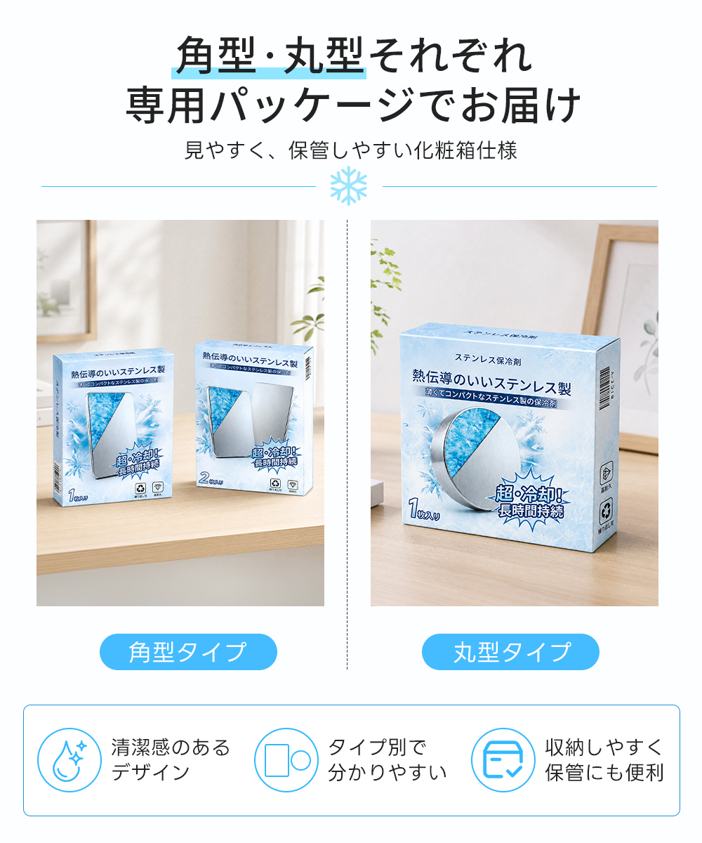 ステンレス保冷剤 パッケージ