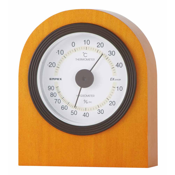温度湿度計 おしゃれ アナログ 天然木スタンダード ベルモント 温湿度計 木製｜adoorz-shop｜02