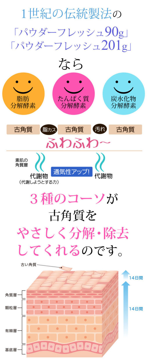 40年以上の超ロングセラー定番洗顔料ルアドパウダーフレッシュ[90g]+