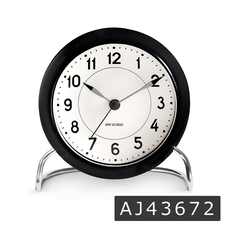 ARNE JACOBSEN グレー 置き時計 アラーム 目覚まし時計 北欧 アルネ・ヤコブセン テーブルクロック（ローゼンダール