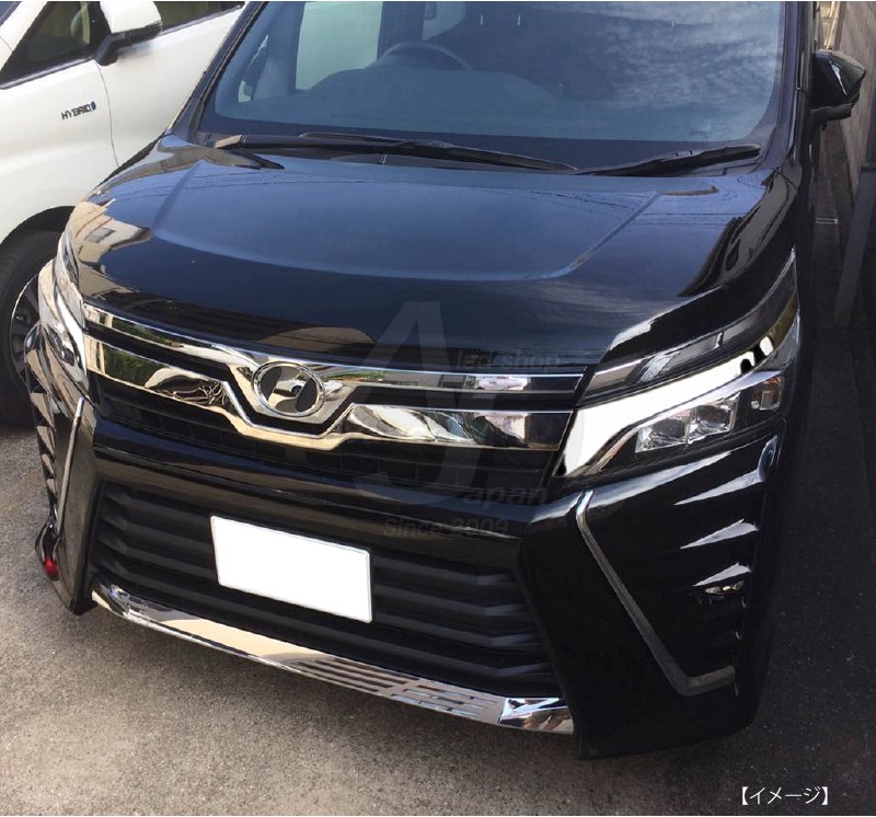 極美品取付部破損無し　トヨタ純正　80系ヴォクシー前期ZS ヘッドライトユニット ヴォクシー 80系 後期 MC後ヘッドライト ガーニッシュ 2点 外装 メッキ