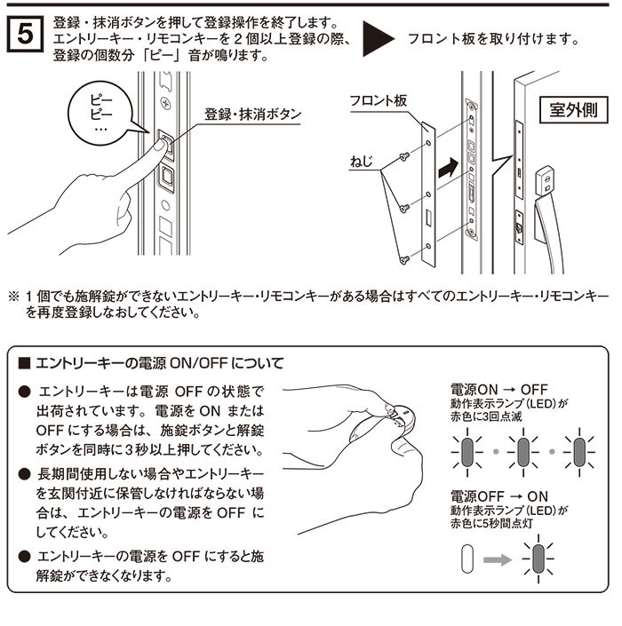 メール便対応】三協アルミ 追加用リモコン エントリキー・ACタイプ