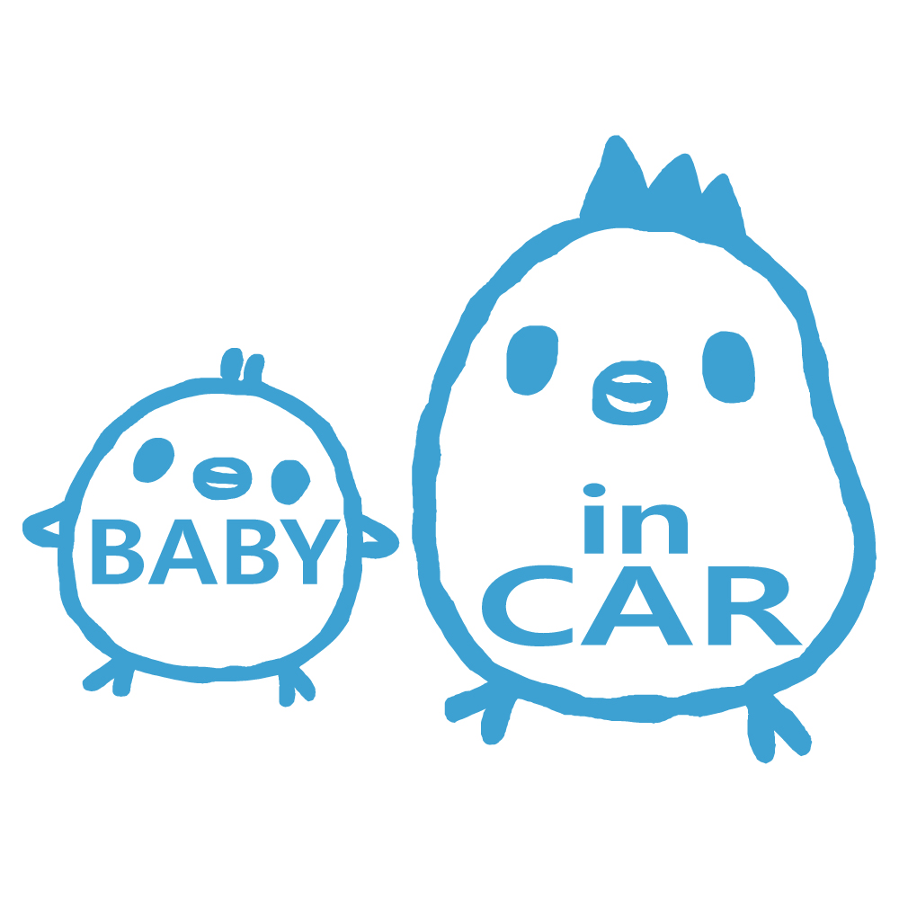 ステッカー BABY in CAR  ベビーインカー とり