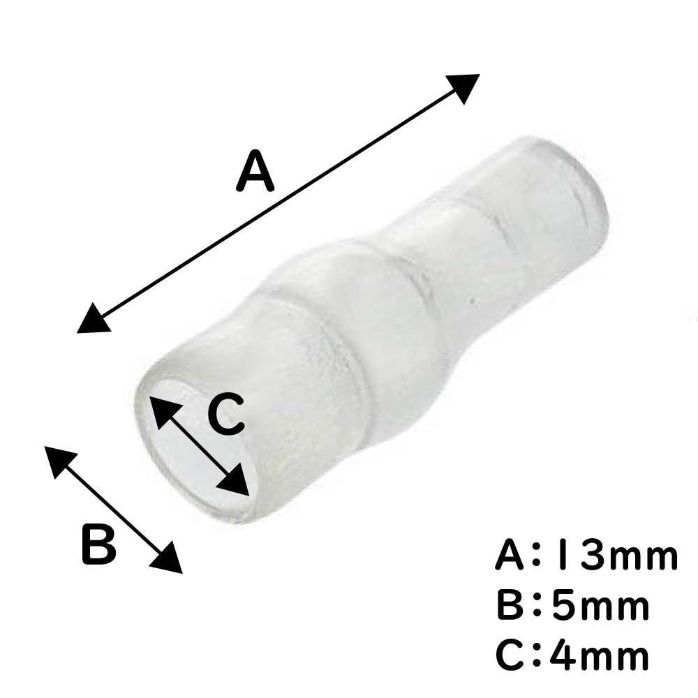 丸型端子 10mm 絶縁スリーブ 各50個セット ギボシ端子セット