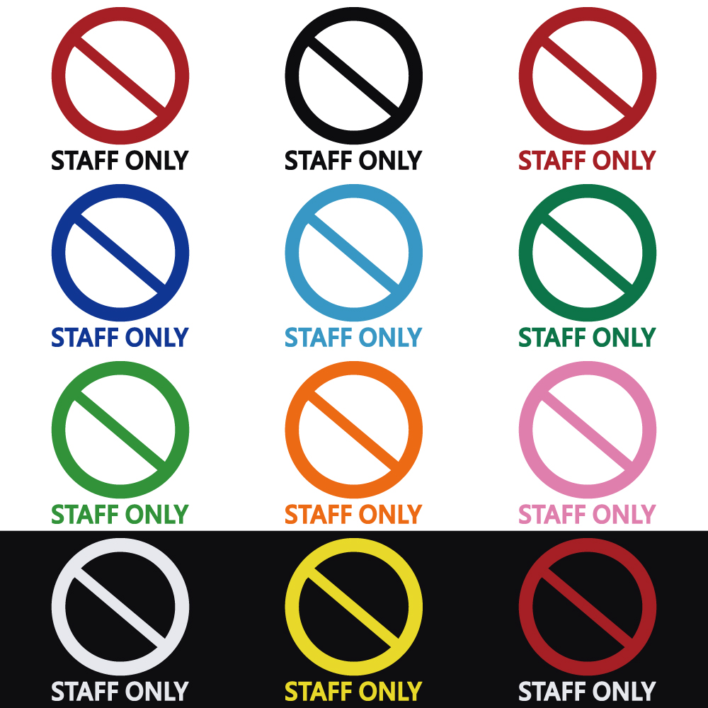  стикер STAFF ONLY штат служащих on Lee разрезные наклейки 