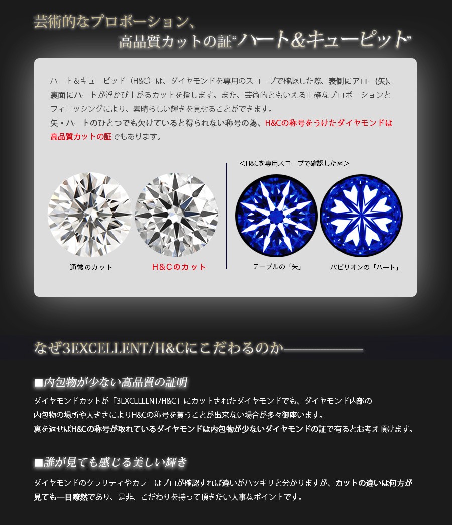 ダイヤモンド ネックレス 一粒 0.4ct SI2 E 3EX H&C プラチナ Pt 鑑定書付 ペンダント ダイヤモンドネックレス ダイヤネックレスの画像