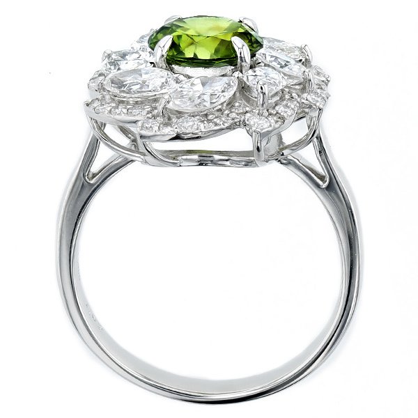 デマントイドガーネット リング 1.52ct ラウンドカット/ダイヤ