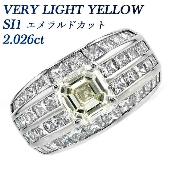   2.026ct VERY LIGHT YELLOW SI1 ɥå 3.88ct(Total) ץ Pt 