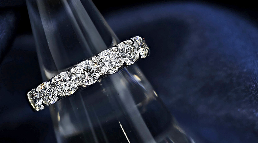 ダイヤモンド ハーフエタニティ リング 3.1ct(Total) D VS1〜VS2 3EX 