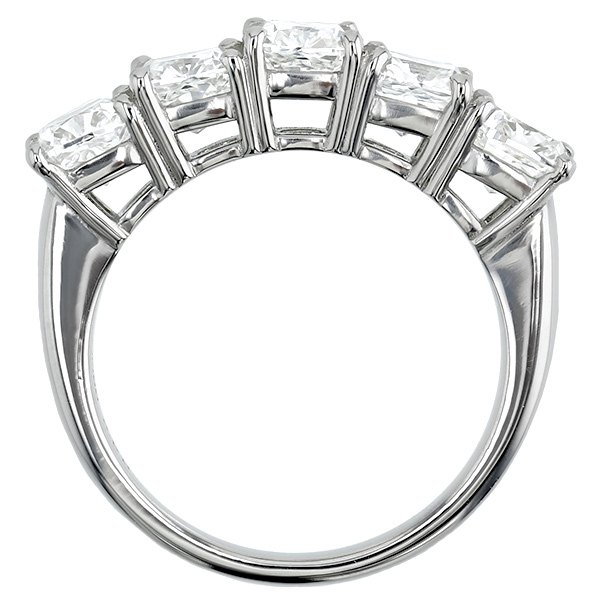 ダイヤモンド ハーフエタニティ リング 3.53ct(Total)/5石 E〜F VVS1