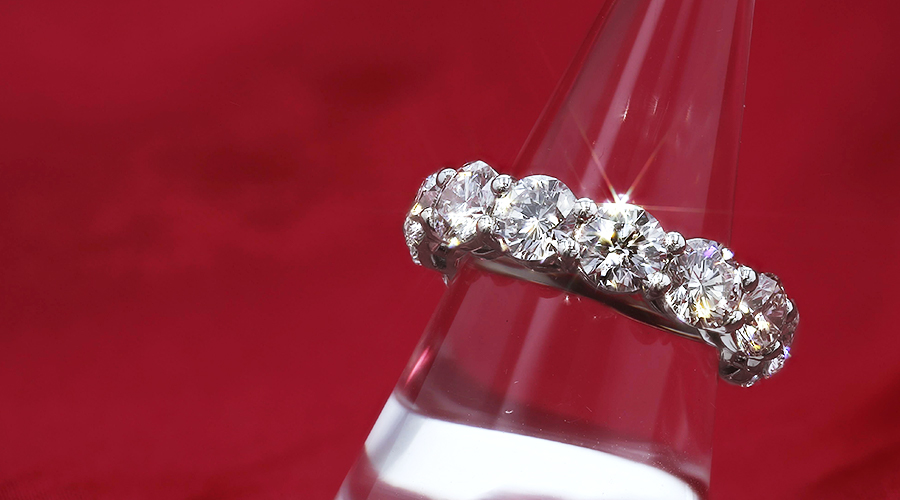 フルエタニティ ダイヤモンド リング プラチナ ダイヤモンド フルエタニティリング 7ct(Total)/13石 D〜H VVS2〜VS2