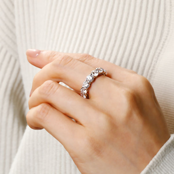 ダイヤモンド フルエタニティリング 6ct(Total) / 14石 D〜F VS1〜VS2