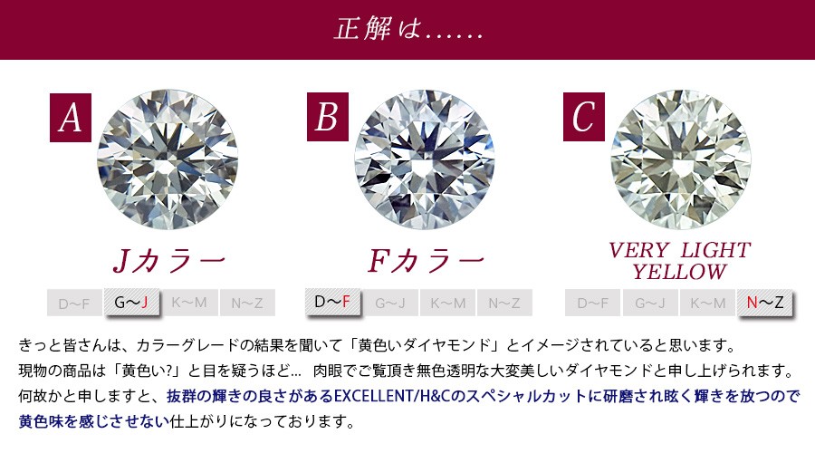 ダイヤモンド ネックレス 一粒 0.3〜0.4ct J〜M VS2〜SI1 3EX H&C 18金