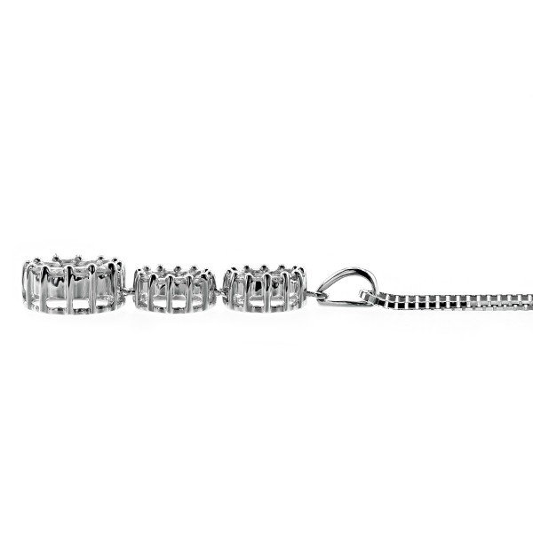 ダイヤモンド ネックレス 2.10ct(Total) SIクラス FANCY BROWNクラス K18WG 保証書付 ダイヤモンドネックレス ダイヤネックレスの画像