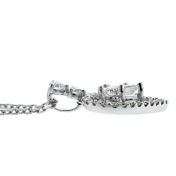 ダイヤモンド ネックレス 1.06ct(Total) VVS〜VSクラス F〜Hクラス K18WG 保証書付 ダイヤモンドネックレス ダイヤネックレスの画像