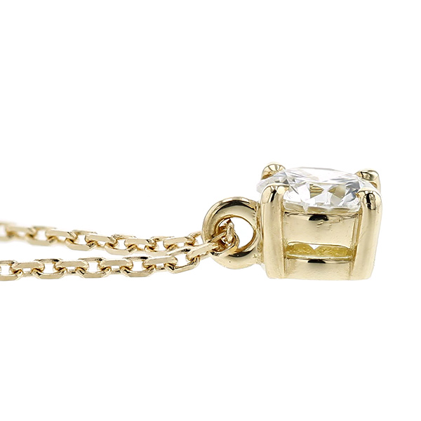 ダイヤモンド ネックレス 一粒 0.301ct H VS2 3EX H&C 18金 K18 鑑定書付 ダイヤモンドネックレス ダイヤネックレスの画像