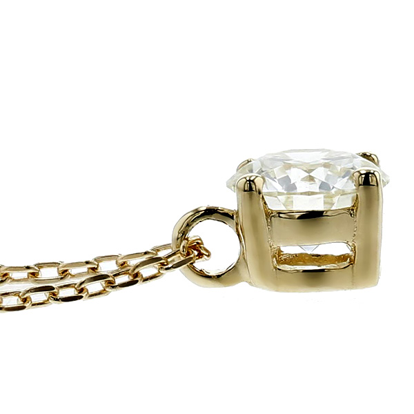 ダイヤモンド ネックレス 一粒 0.2ct E VVS1 3EX H&C 18金 K18 鑑定書付 ダイヤモンドネックレス ダイヤネックレスの画像