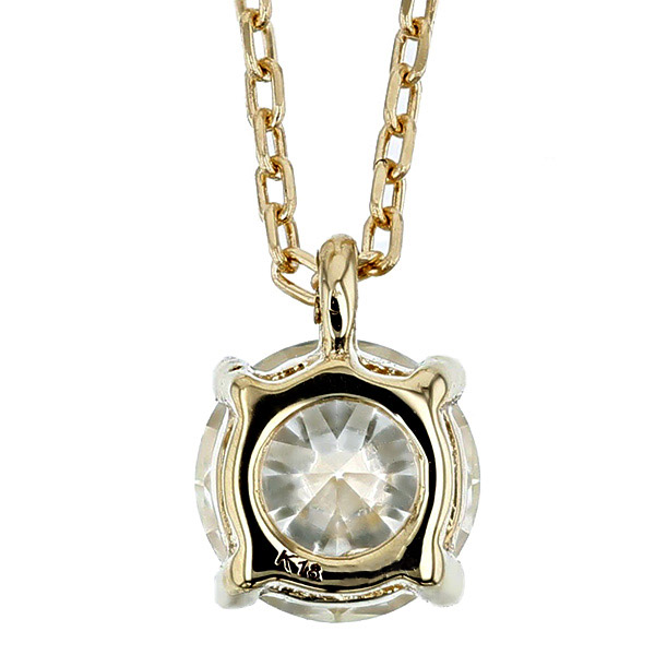 ダイヤモンド ネックレス 一粒 0.2ct E VVS1 3EX H&C 18金 K18 鑑定書付 ダイヤモンドネックレス ダイヤネックレスの画像