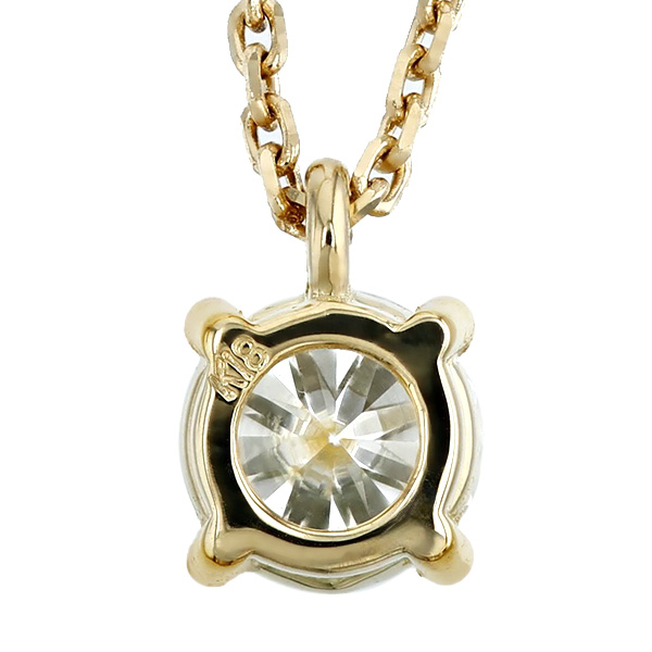 ダイヤモンド ネックレス 一粒 0.3ct D VVS2 3EX H&C〜EX H&C 18金 K18 鑑定書付 ダイヤモンドネックレス ダイヤネックレスの画像
