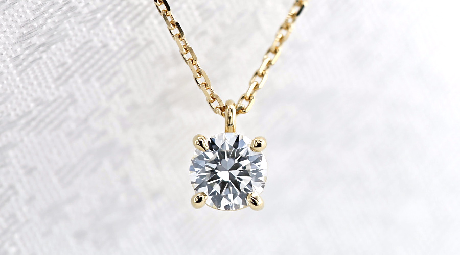 ダイヤモンド ネックレス 一粒 0.3ct D VS2 3EX 4本爪 18金 K18 鑑定書付 ダイヤモンドネックレス ダイヤネックレスの画像