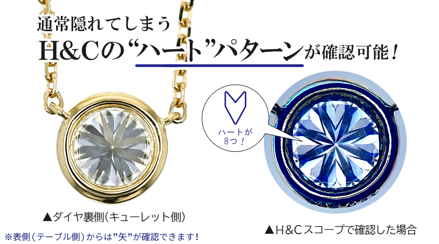 ダイヤモンド ネックレス 一粒 0.3ct D VVS1 3EX H&C フクリン 覆輪 18金 K18 鑑定書付 ダイヤモンドネックレス ダイヤネックレスの画像