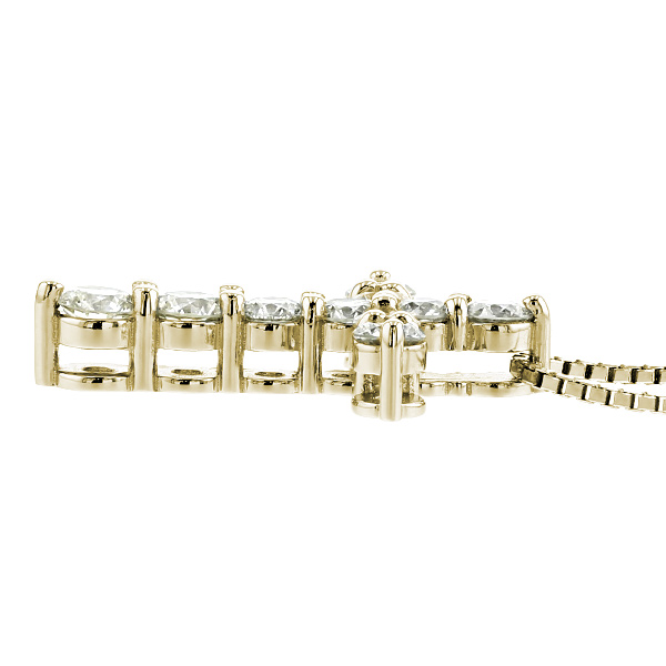 ダイヤモンド クロスネックレス 1.6ct(Total) VVS〜VSクラス K〜Lクラス EX〜VERYGOODクラス 18金 K18 鑑別書付_2