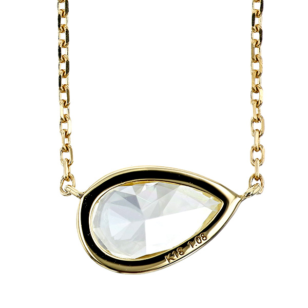 ダイヤモンド ネックレス 一粒 1ct K IF ペアシェイプ モディファイド ブリリアント カット 18金 K18 鑑定書付 ダイヤモンドネックレス ダイヤネックレス_3