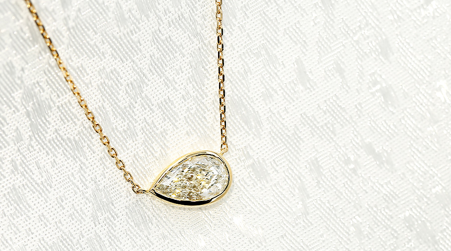 ダイヤモンド ネックレス 一粒 1ct K IF ペアシェイプ モディファイド ブリリアント カット 18金 K18 鑑定書付 ダイヤモンドネックレス ダイヤネックレス_6