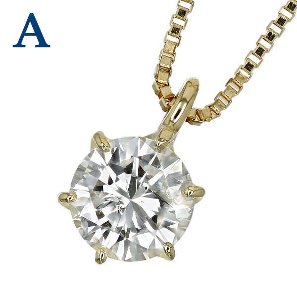ダイヤモンド ネックレス 0.3カラット 0.3ct イエローゴールド 18金 