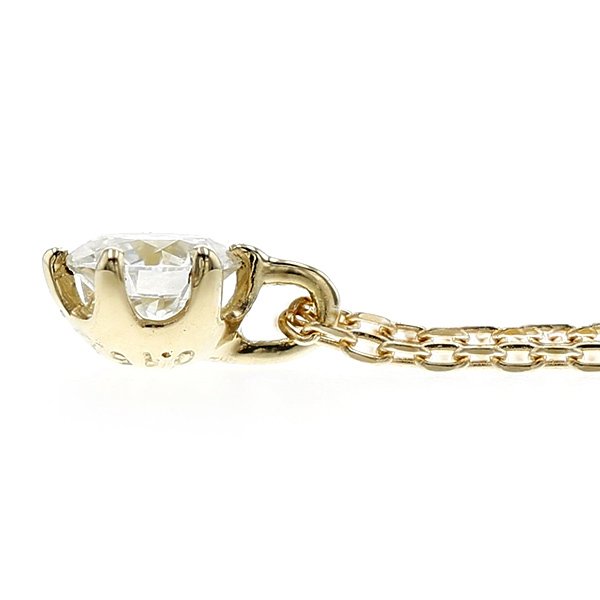 ダイヤモンド ネックレス 一粒 0.1ct D〜J VVS1〜VS2 3EX H&C〜EX H&C 18金 K18 鑑定書付 ダイヤモンドネックレス ダイヤネックレスの画像