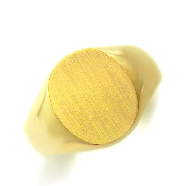 縦小判(小) 印台 メンズリング シグネットリング 18金 K18 保証書付