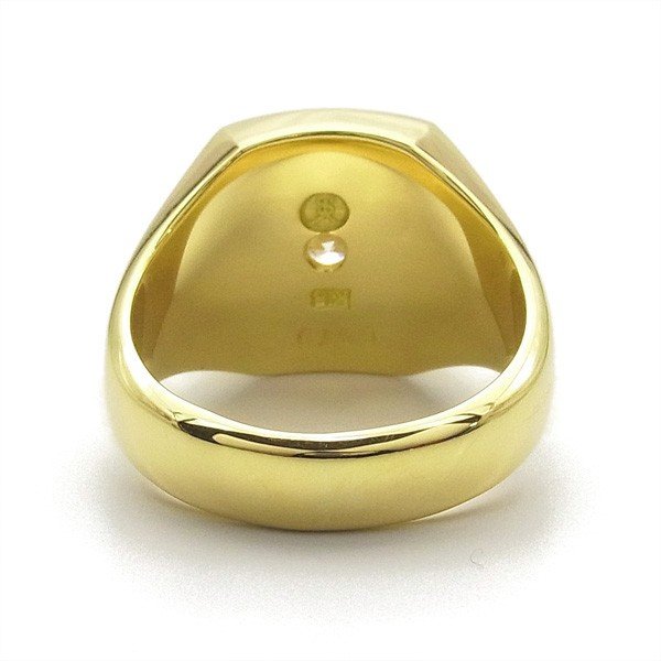 ダイヤモンド 印台 メンズリング 0.5ct J VVS2 GOOD 18金 K18 鑑定書付