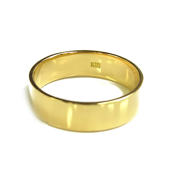 平打リング 平打ち リング 地金リング フラットリング シンプル 指輪 18金 K18 おすすめ 人気 5mm幅 レディース メンズ ユニセックス｜aemtjewelry｜03