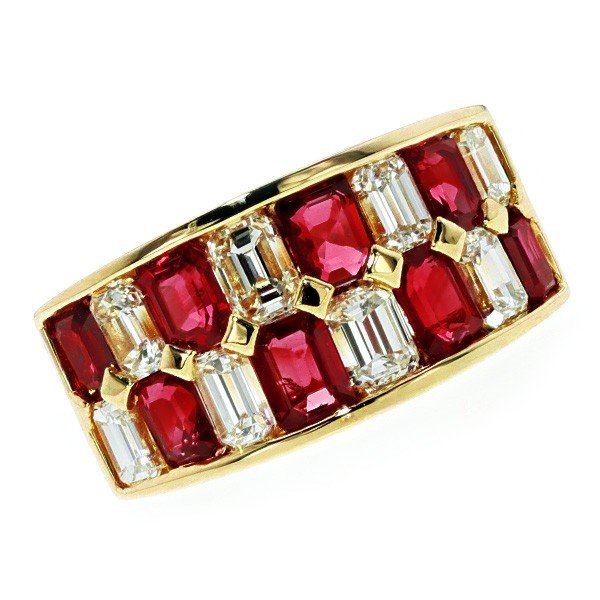 ルビー&ダイヤモンド リング R2.24ct(Total)/D1.51ct(Total) 18金 K18