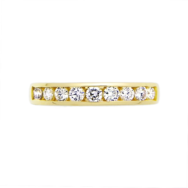 ダイヤモンド ハーフエタニティ リング 0.5ct(Total) F〜Hカラークラス VVS〜VSクラス EX〜VERY GOODカットクラス 18金 K18 保証書付の画像