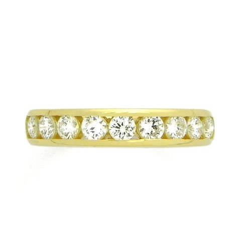 ダイヤモンド ハーフエタニティ リング 0.8ct(Total)/9石 I〜K VVS〜VS