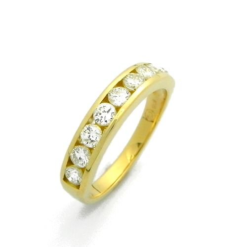 ダイヤモンド ハーフエタニティ リング 0.8ct(Total)/9石 I〜K VVS〜VS