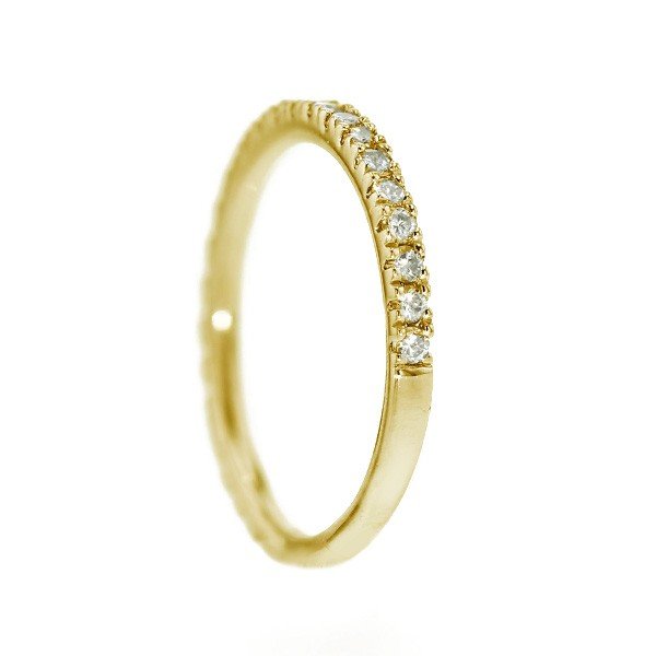 ダイヤモンド ハーフエタニティリング 0.2ct(Total) G〜Hカラークラス VS〜SIクラス VERY GOOD〜GOODカットクラス 18金 K18 保証書付の画像