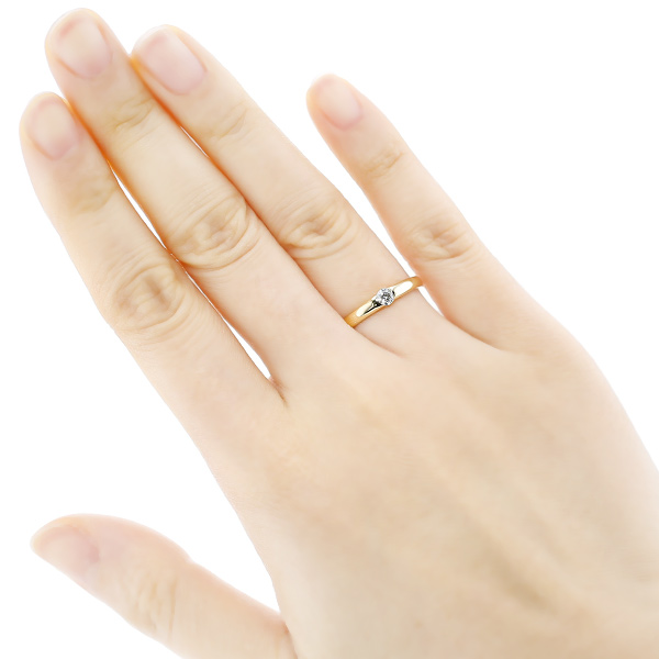 ダイヤモンド リング 0.1ct IF〜SI1 D〜F 3EX H&C 18金 K18 鑑定書付の画像