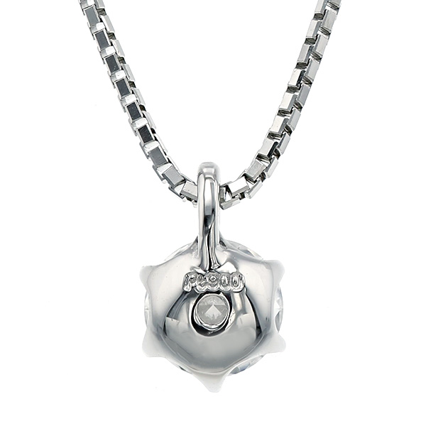 ダイヤモンド ネックレス 一粒 0.4ct F VVS1〜VVS2 3EX H&C〜EX H&C プラチナ Pt 鑑定書付 ダイヤモンドネックレス ダイヤネックレスの画像