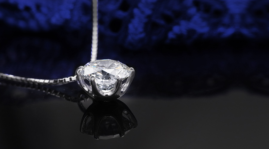 ダイヤモンド ネックレス 一粒 1ct H VS2 3EX H&C プラチナ Pt 鑑定