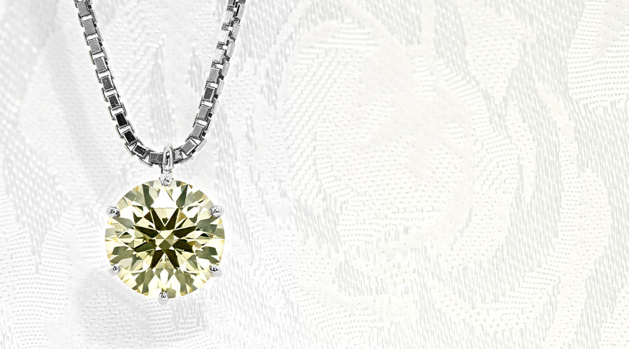 ダイヤモンド ネックレス 一粒 0.8ct SI1 LIGHT YELLOW EX プラチナ Pt 鑑定書付 ダイヤモンドネックレス ダイヤネックレスの画像