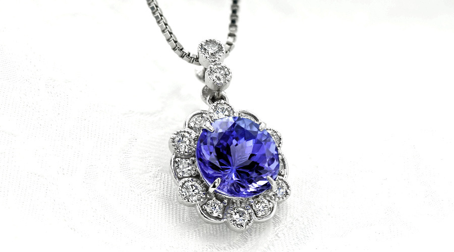 ららプラチナ ネックレスタンザナイト 4℃ pt タンザナイト ネックレス 4.3ct プラチナ Pt 鑑別書付 : エメット