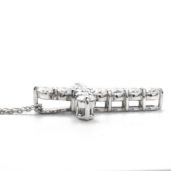 ダイヤモンド クロス ネックレス 2.979ct(Total) SI2 H GOODup 
