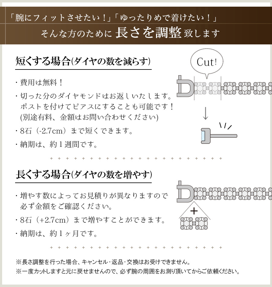 ダイヤモンド テニス ブレスレット 3.0ct(Total)/50石 G〜H SI1〜2 EX