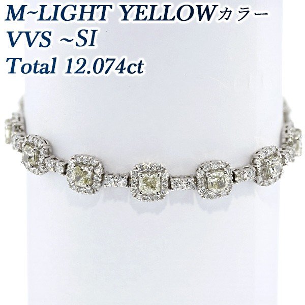  ƥ˥ ֥쥹å 12.074ct(Total) VVSSI MLIGHT YELLOW å󥫥å ץ Pt ̽ ǡݡ ɥ֥쥹å